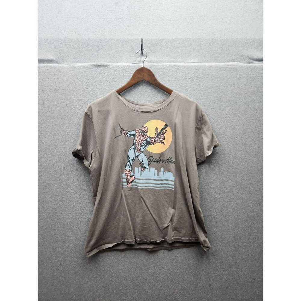 Marvel Spider-Man Brown Graphic T-Shirt 2XL 100% Cotton